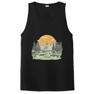 Mountain Nature Sunset Vintage PosiCharge Competitor Tank