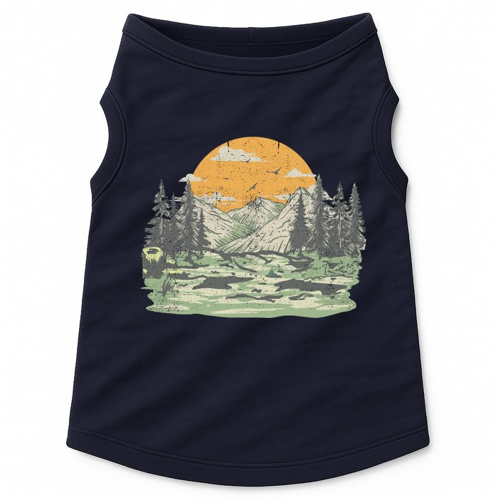 Mountain Nature Sunset Vintage Doggie Tank