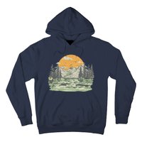 Mountain Nature Sunset Vintage Hoodie