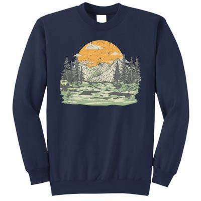 Mountain Nature Sunset Vintage Sweatshirt