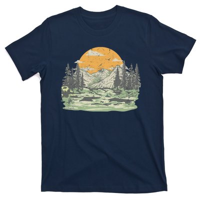 Mountain Nature Sunset Vintage T-Shirt