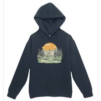 Mountain Nature Sunset Vintage Urban Pullover Hoodie