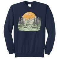 Mountain Nature Sunset Vintage Tall Sweatshirt