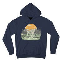 Mountain Nature Sunset Vintage Tall Hoodie