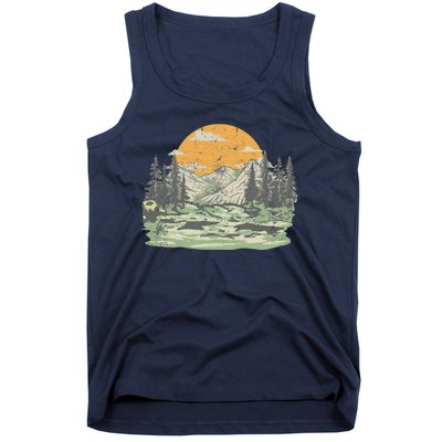 Mountain Nature Sunset Vintage Tank Top