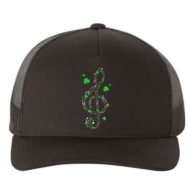 Music Note Shamrock Irish Music Teacher St Patricks Day Yupoong Adult 5-Panel Trucker Hat