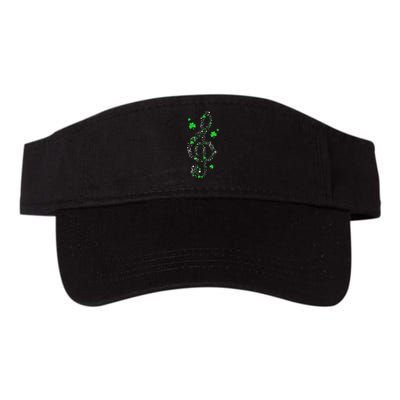 Music Note Shamrock Irish Music Teacher St Patricks Day Valucap Bio-Washed Visor