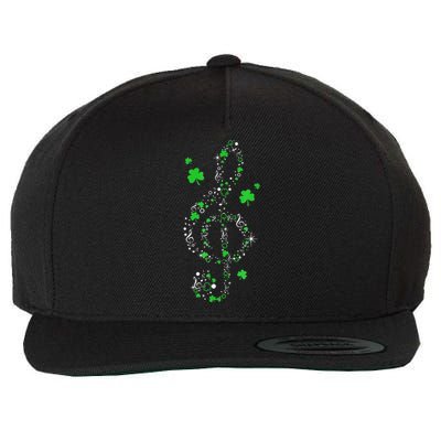 Music Note Shamrock Irish Music Teacher St Patricks Day Wool Snapback Cap