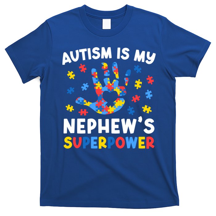 My NephewS Superpower Proud Autism Tia Autism Awareness Gift T-Shirt