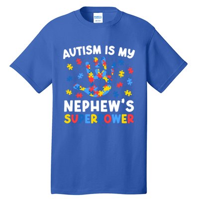 My NephewS Superpower Proud Autism Tia Autism Awareness Gift Tall T-Shirt