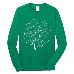 Music Note Shamrock Music Lover St Patrick's Day Long Sleeve Shirt