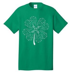 Music Note Shamrock Music Lover St Patrick's Day Tall T-Shirt