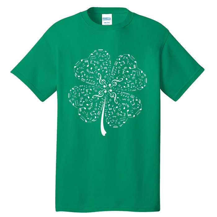 Music Note Shamrock Music Lover St Patrick's Day Tall T-Shirt