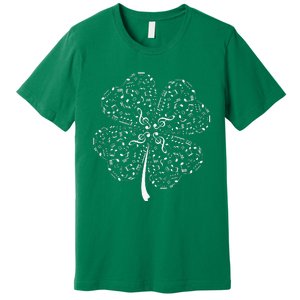 Music Note Shamrock Music Lover St Patrick's Day Premium T-Shirt