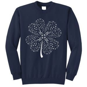 Music Note Shamrock Music Lover St Patrick's Day Tall Sweatshirt