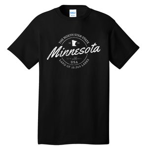 Minnesota North Star State Souvenir 10000 Lakes Gift Tall T-Shirt