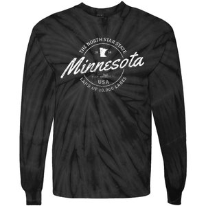 Minnesota North Star State Souvenir 10000 Lakes Gift Tie-Dye Long Sleeve Shirt