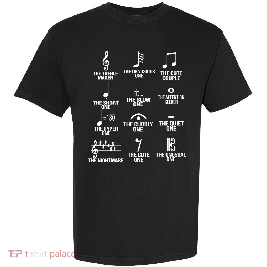Musical Notes Symbol Humor Funny Garment-Dyed Heavyweight T-Shirt