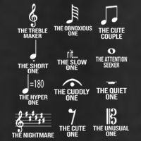 Musical Notes Symbol Humor Funny Garment-Dyed Heavyweight T-Shirt