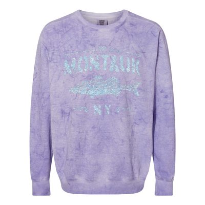 Montauk Ny Striped Bass Colorblast Crewneck Sweatshirt