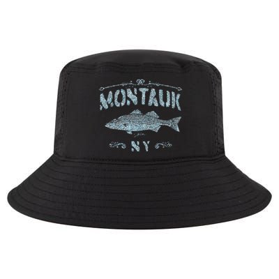 Montauk Ny Striped Bass Cool Comfort Performance Bucket Hat