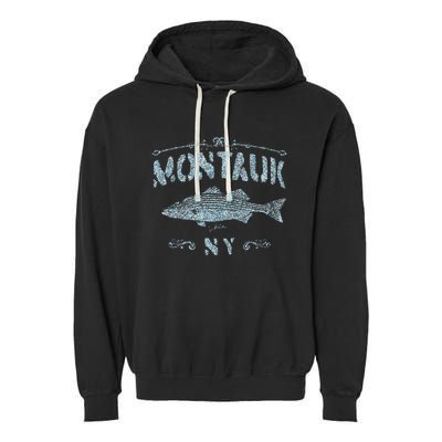 Montauk Ny Striped Bass Garment-Dyed Fleece Hoodie