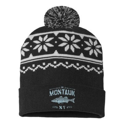 Montauk Ny Striped Bass USA-Made Snowflake Beanie