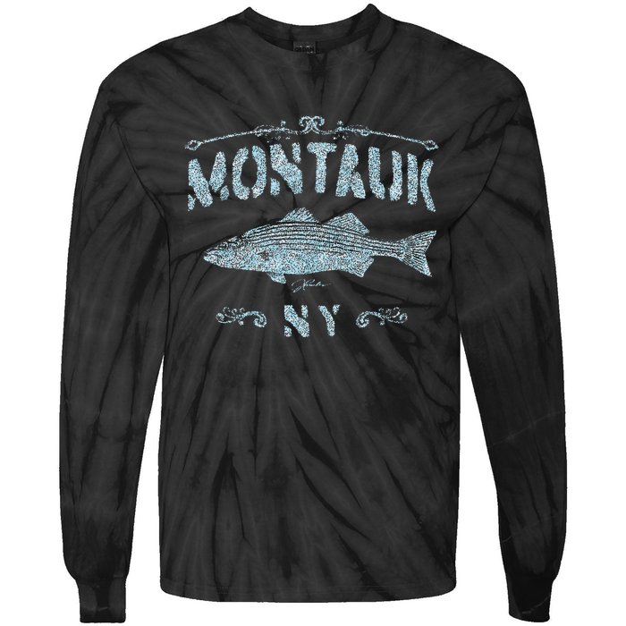 Montauk Ny Striped Bass Tie-Dye Long Sleeve Shirt