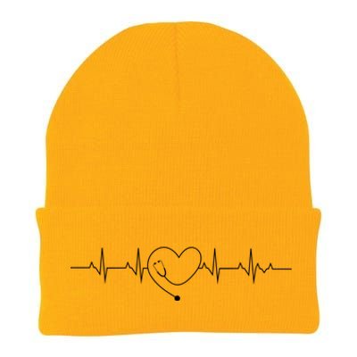 Medical Nursing Stethoscope Nurse Heartbeat Gift Heart Nurse Cute Gift Knit Cap Winter Beanie