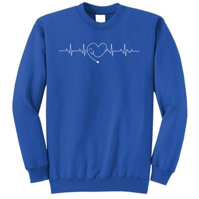 Medical Nursing Stethoscope Nurse Heartbeat Gift Heart Nurse Cute Gift Sweatshirt