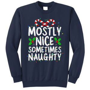 Mostly Nice Sometimes Naughty Christmas List Sweatshirt