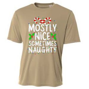 Mostly Nice Sometimes Naughty Christmas List Cooling Performance Crew T-Shirt