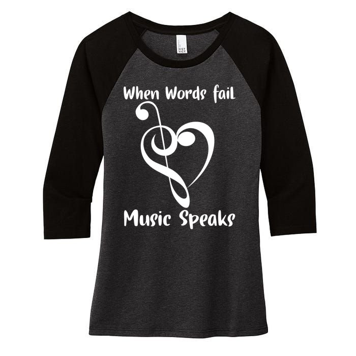 Musical Notes Symbol Gift For Musicians Loves Music Bb Life Women's Tri-Blend 3/4-Sleeve Raglan Shirt