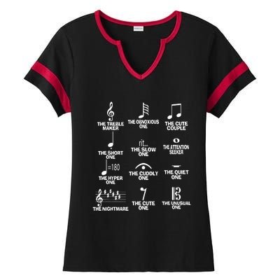 Musical Notes Symbol Definition Humor Ladies Halftime Notch Neck Tee