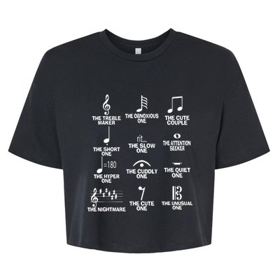 Musical Notes Symbol Definition Humor Bella+Canvas Jersey Crop Tee