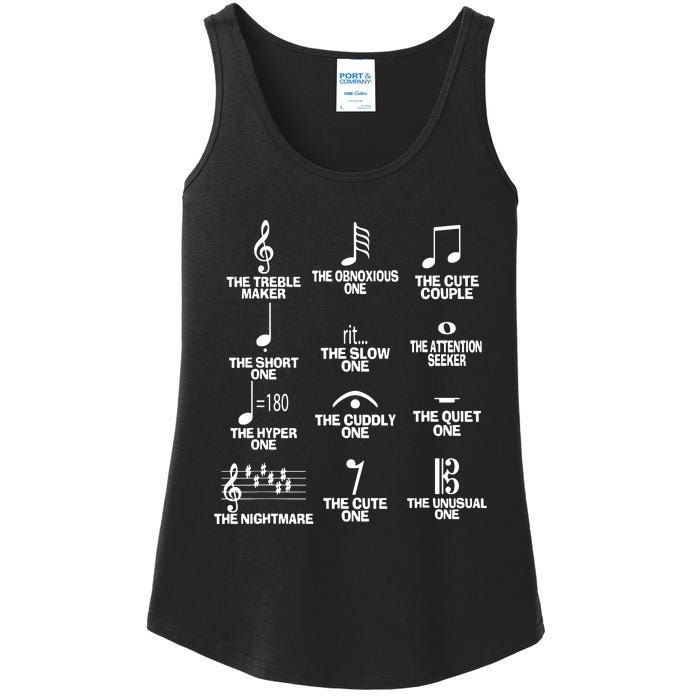 Musical Notes Symbol Definition Humor Ladies Essential Tank