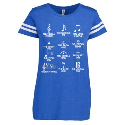 Musical Notes Symbol Definition Humor Enza Ladies Jersey Football T-Shirt