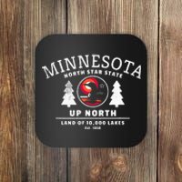 Minnesota North Star State Up North With Loon Coaster