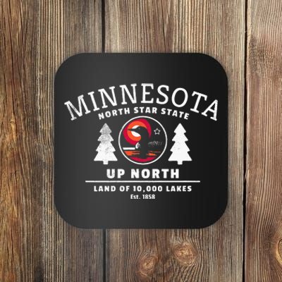 Minnesota North Star State Up North With Loon Coaster