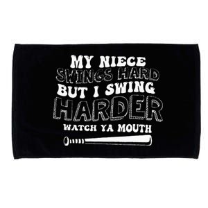 My Niece Swings Hard But I Swing Microfiber Hand Towel