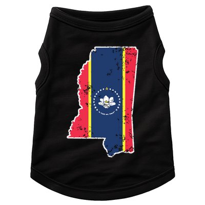 Mississippi New State Flag Weathered Design Southerner Doggie Tank