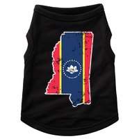 Mississippi New State Flag Weathered Design Southerner Doggie Tank