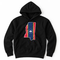 Mississippi New State Flag Weathered Design Southerner Hoodie