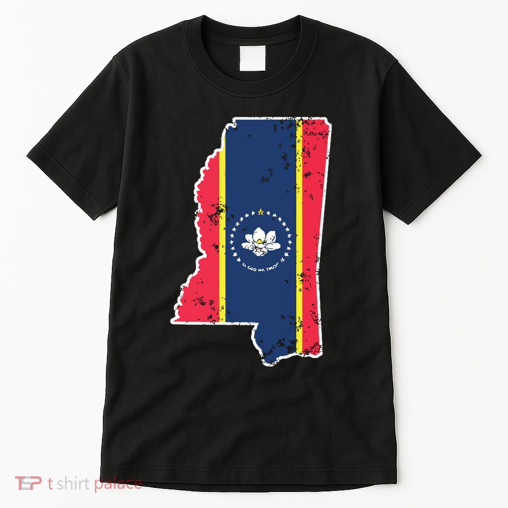 Mississippi New State Flag Weathered Design Southerner Tall T-Shirt