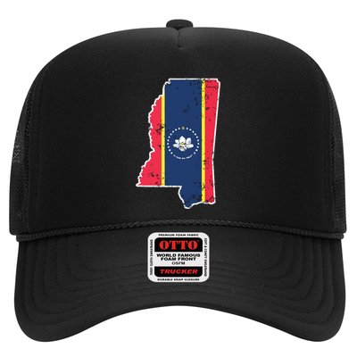 Mississippi New State Flag Weathered Design Southerner Trucker Hat