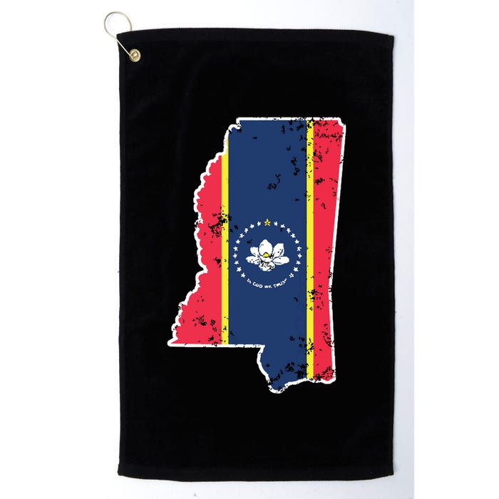 Mississippi New State Flag Weathered Design Southerner Golf Towel