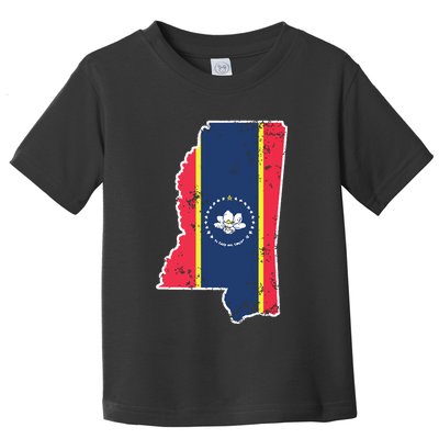 Mississippi New State Flag Weathered Design Southerner Toddler T-Shirt