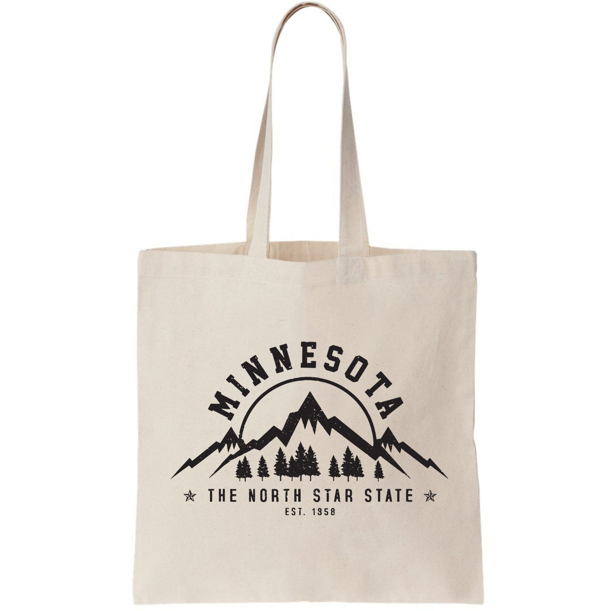 Minnesota North Star State Est 1858 Vintage Mountains Gift Bag