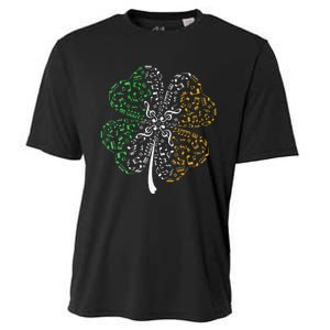 Music Note Shamrock -Music Lover St Patrick's Day Irish Flag Cooling Performance Crew T-Shirt