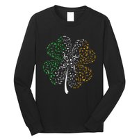 Music Note Shamrock -Music Lover St Patrick's Day Irish Flag Long Sleeve Shirt